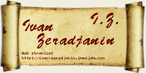 Ivan Žerađanin vizit kartica